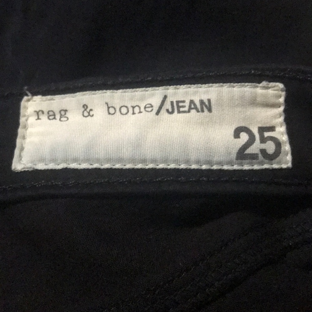 Rag & Bone Mid Rise "Black Plush" Leggings Jeans Size 25!! - Picture 10 of 11